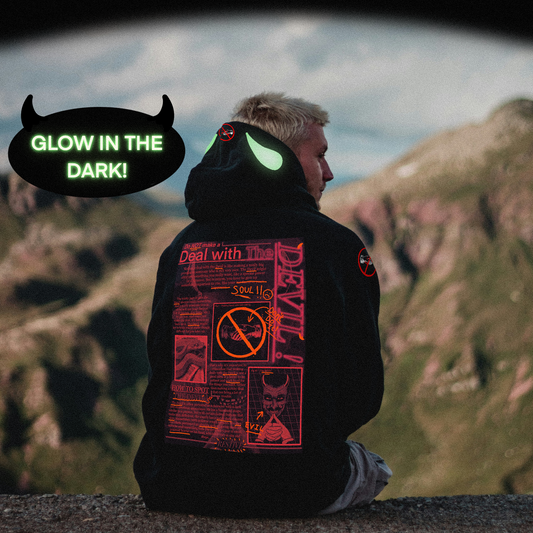 “DEAL W/ DEVIL” HOODIE [GLOW IN THE DARK]